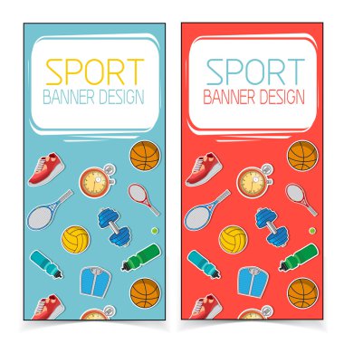 Active lifestyle banners. clipart