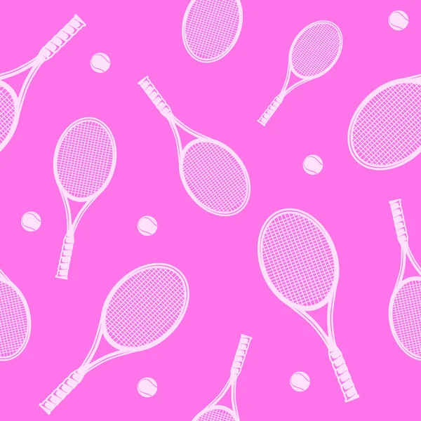 Raquetas de tenis patrón sin costura . — Vector de stock