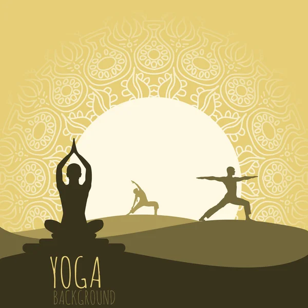 Sfondo yoga . — Vettoriale Stock