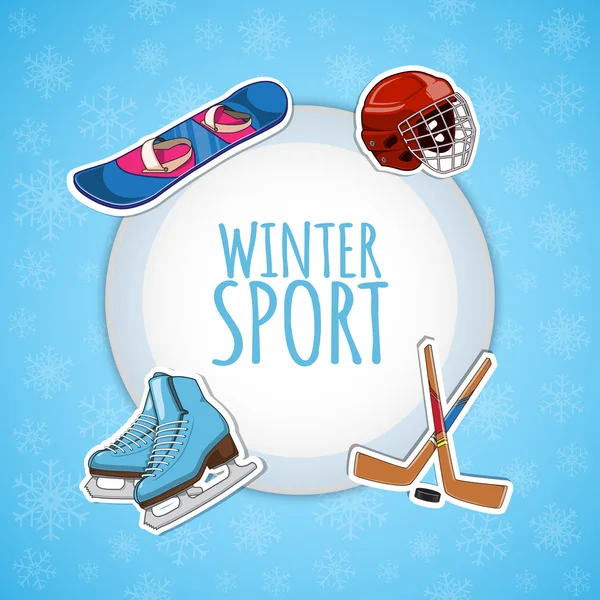 Winter sports background. — Stock Vector