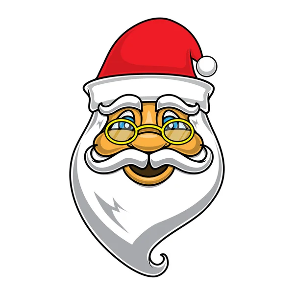 Santa claus tvář. — Stockový vektor