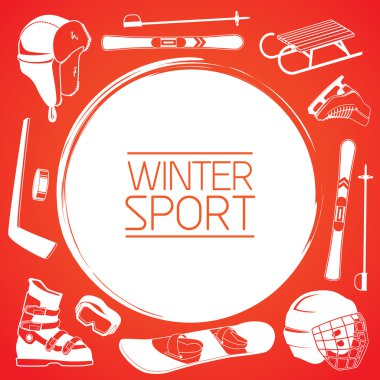 Kış sporları arka plan.