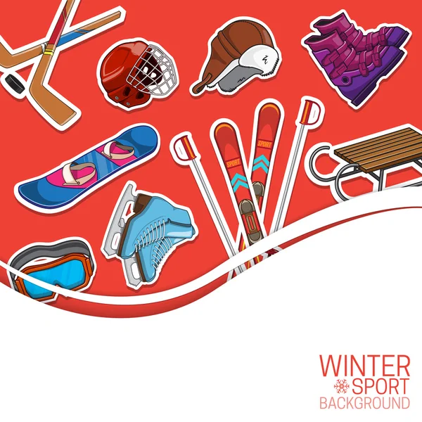 Winter sports background. — Stock Vector