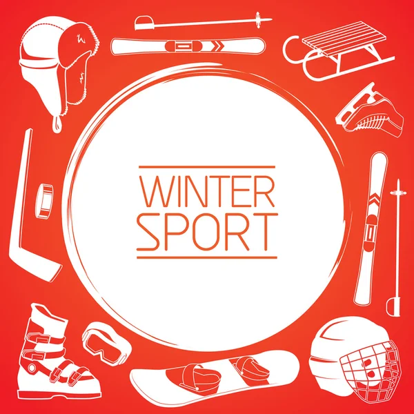 Winter sports background. — Stock Vector