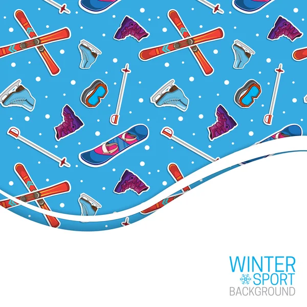 Winter sports background. — Stock Vector