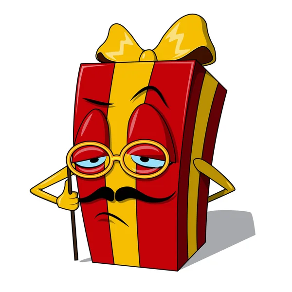 Present box character. — Stockvector