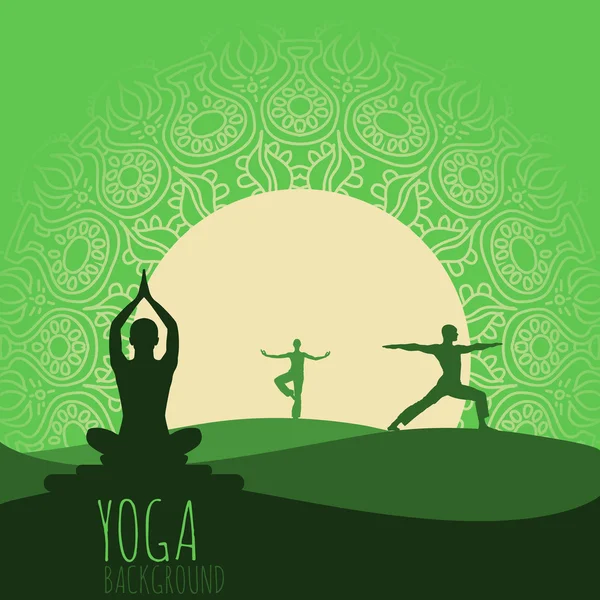 Fondo de yoga . — Vector de stock