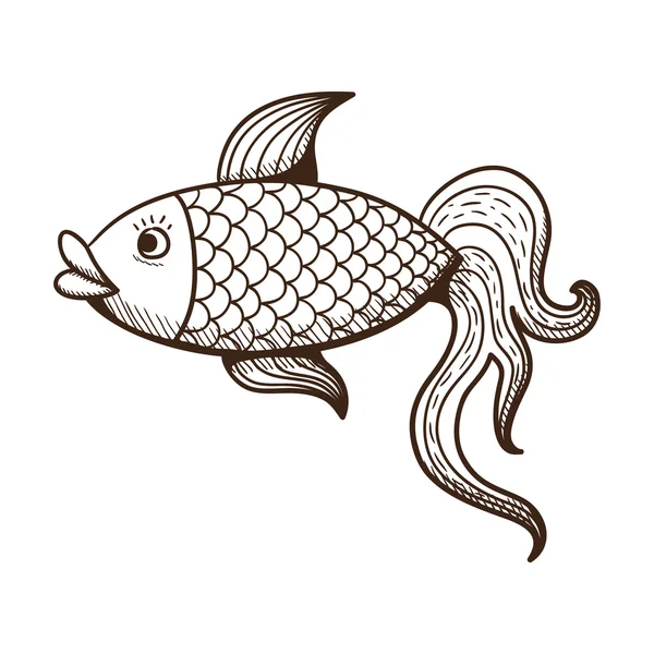 Pesce dorato . — Vettoriale Stock