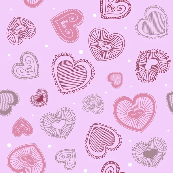 Hearts seamless pattern. — Stock Vector