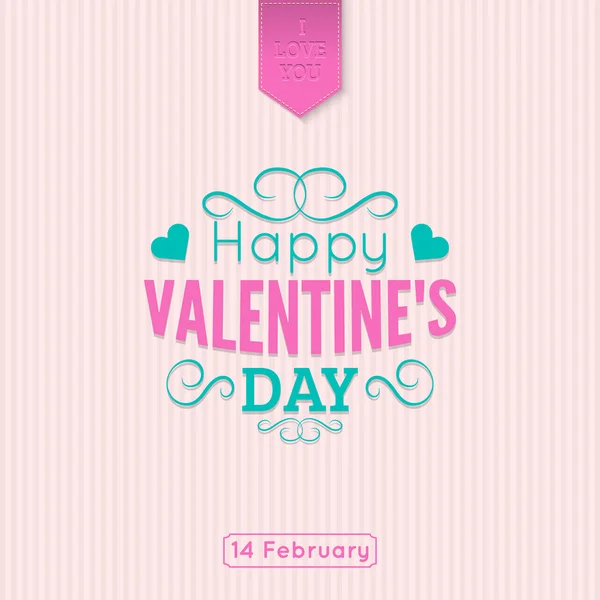 Saint Valentines dag achtergrond. — Stockvector