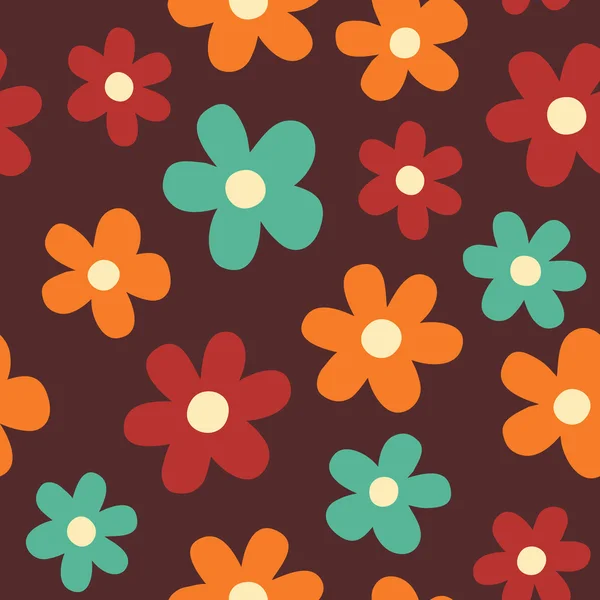 Fleurs motif sans couture. — Image vectorielle