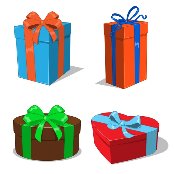 Raccolta scatole regalo . — Vettoriale Stock