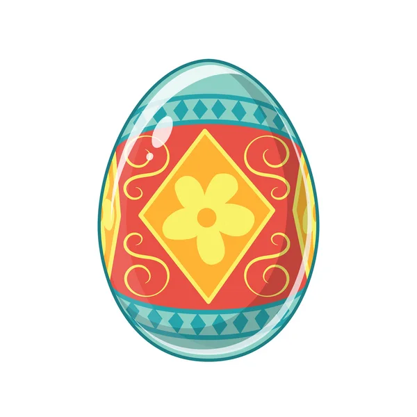 Πασχαλινό αυγό. Φωτεινά χρωματισμένα διακοπές σύμβολο. — Διανυσματικό Αρχείο