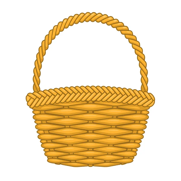 Basket hand made authentic object. — Stock Vector