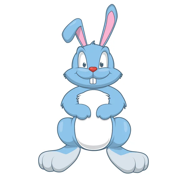 Rabbit cheerful cute character. — Stock vektor