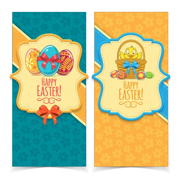 Bannières de Pâques . — Image vectorielle
