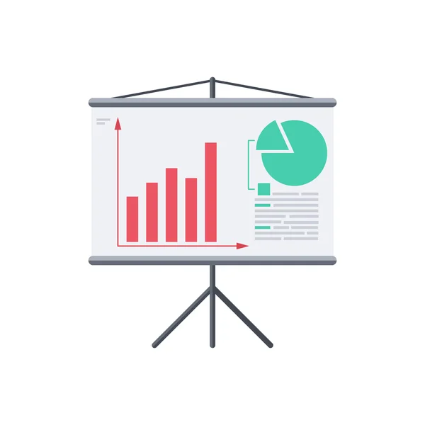 Pantalla de tablero infográfico con diagramas . — Vector de stock