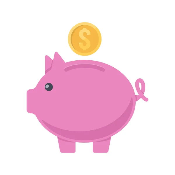 Pig moneybox. — Stock Vector