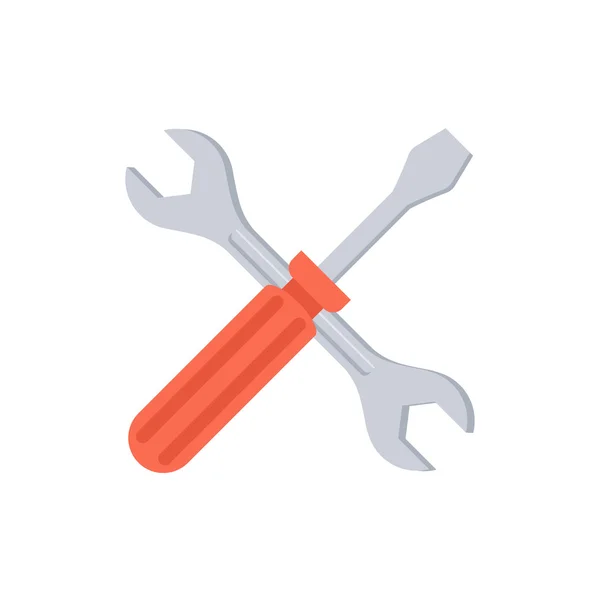 Screwdriver and wrench tools. Settings symbol. — 스톡 벡터