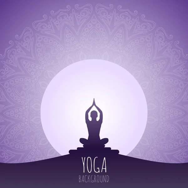 Fondo de yoga . — Vector de stock