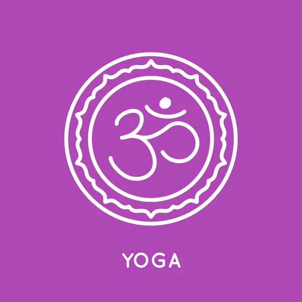 Yoga logo şablonu. — Stok Vektör