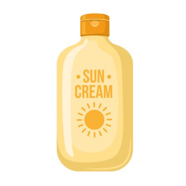 Sun protection cream tube.