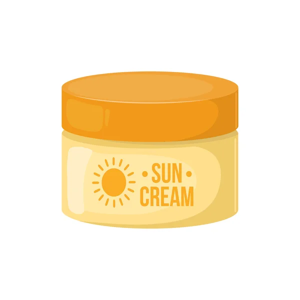 Sun protection cream. — Stock Vector