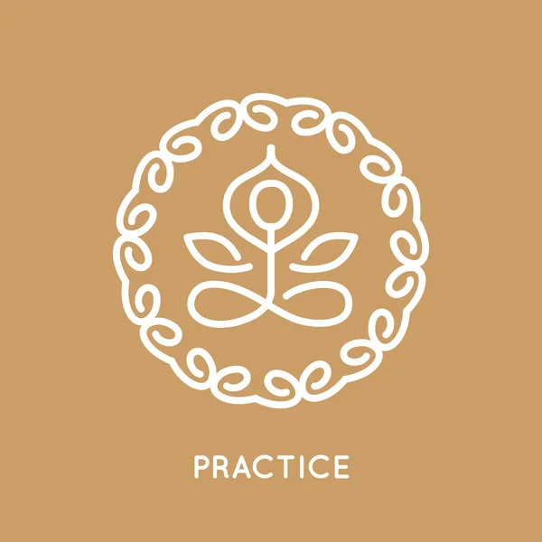 Yoga logo sjabloon. — Stockvector