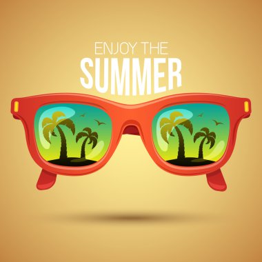 Tropik güneş gözlüğü görünümünde. 