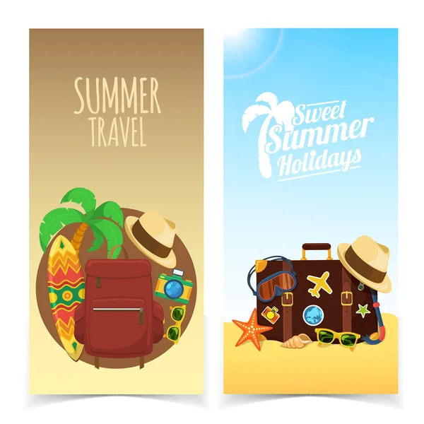 Summer travel banners. — Stock Vector