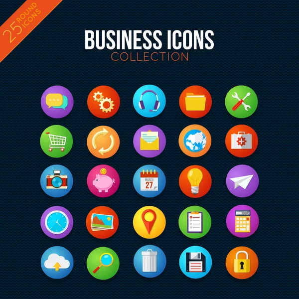 Iconos de negocios colección . — Vector de stock