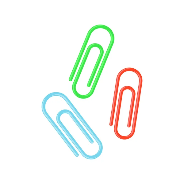 Colorful paper clips. — Stock Vector