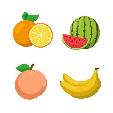 Turuncu. Şeftali. Muz. Karpuz.