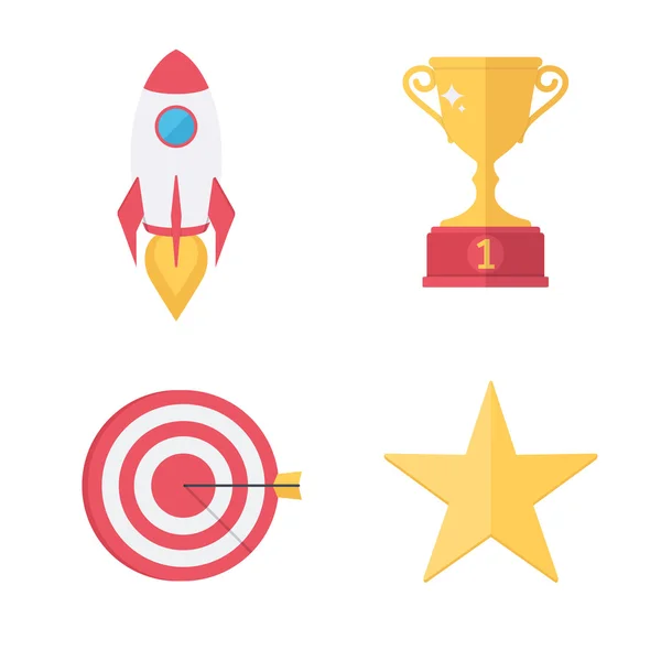 Success awards icons set. — Stock Vector