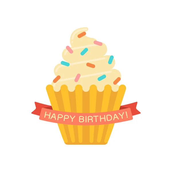 Gâteau d'anniversaire. — Image vectorielle