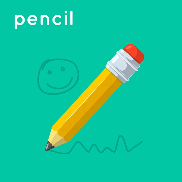 Pencil and doodle. — Stock Vector