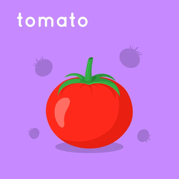 Κόκκινη ώριμη ντομάτα. — Διανυσματικό Αρχείο