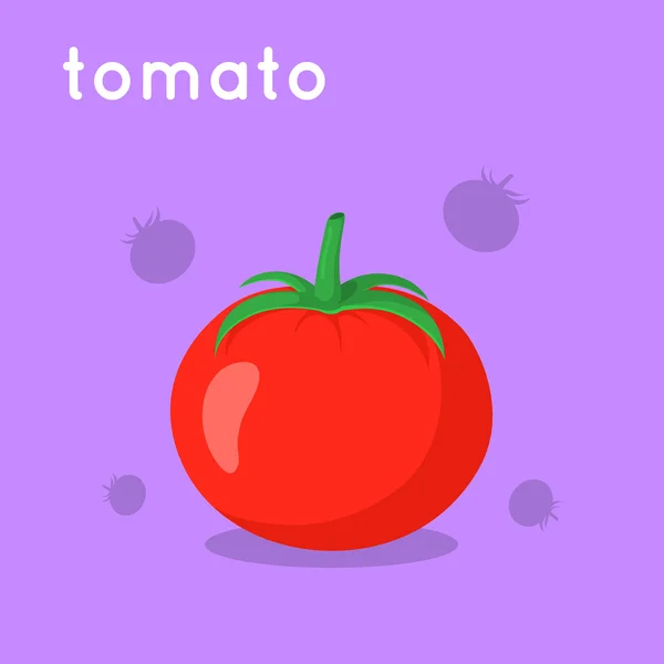 Tomate vermelho maduro . — Vetor de Stock