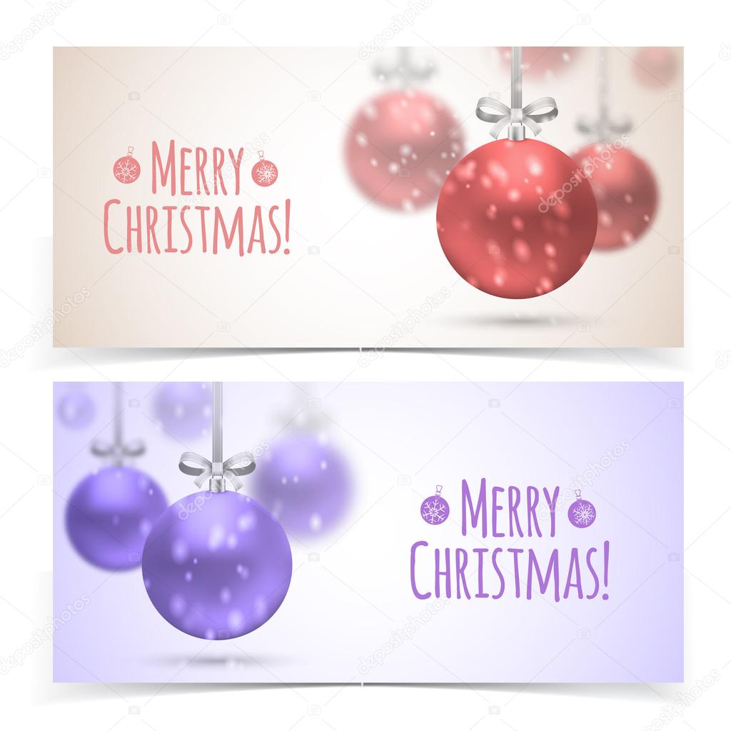 Christmas and New Year banners.
