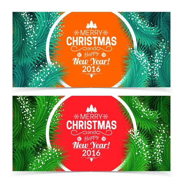 Holiday Christmas banners. — Stock Vector