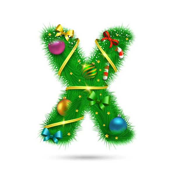 Köknar ağacı Dekoratif harf.