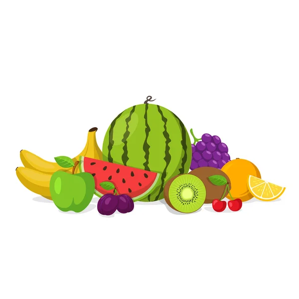 Φρούτα και τα μούρα σύνθεση. — Διανυσματικό Αρχείο