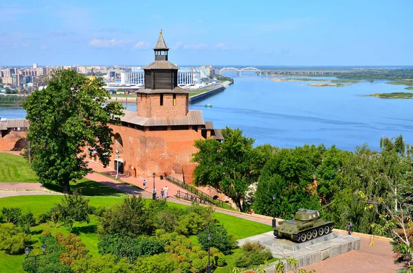 Rusya, Nizhny Novogorod gezinti güvertesi, Kremlin, kilise ve stadyum, 2018 FIFA Dünya Kupası için bina