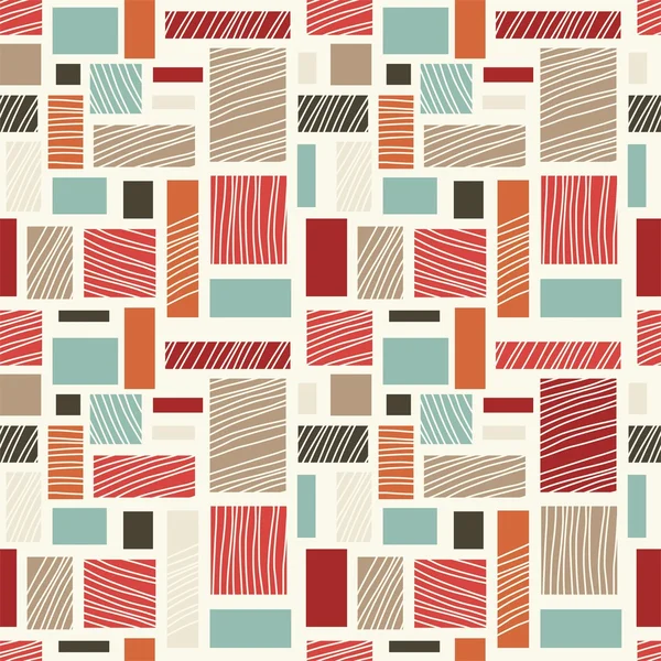 Naadloze retro abstracte kleurrijke patroon — Stockvector