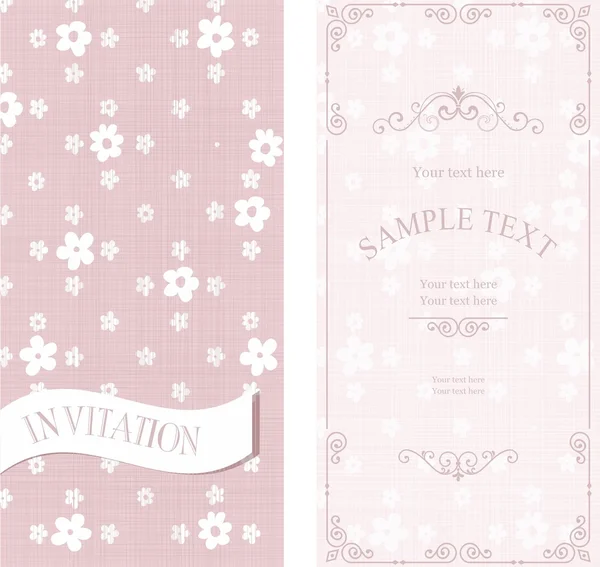 Set of invitation cards on vintage background — Stock Vector