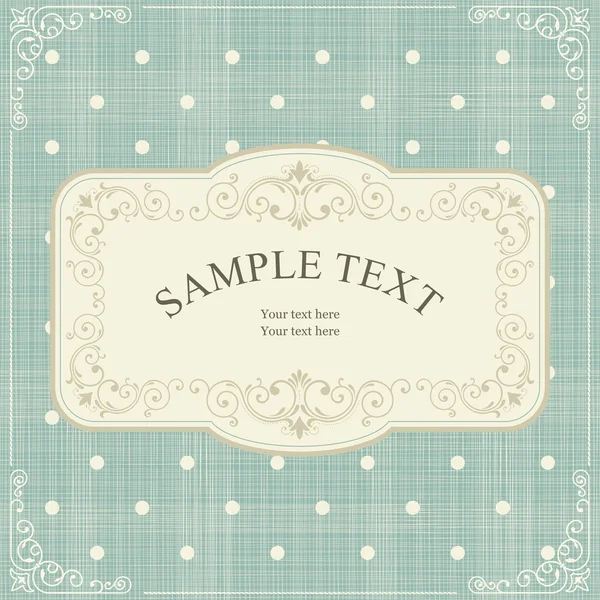 Set of invitation cards on vintage polka dots background — Stock Vector