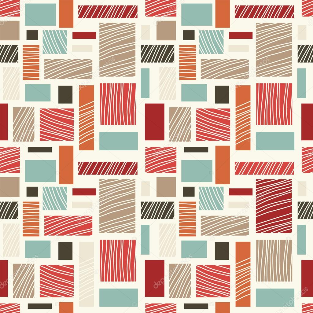 seamless retro abstract colorful pattern