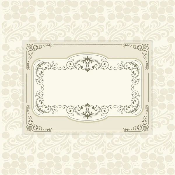 Vintage frame on eastern European traditional seamless pattern w — Stock Vector