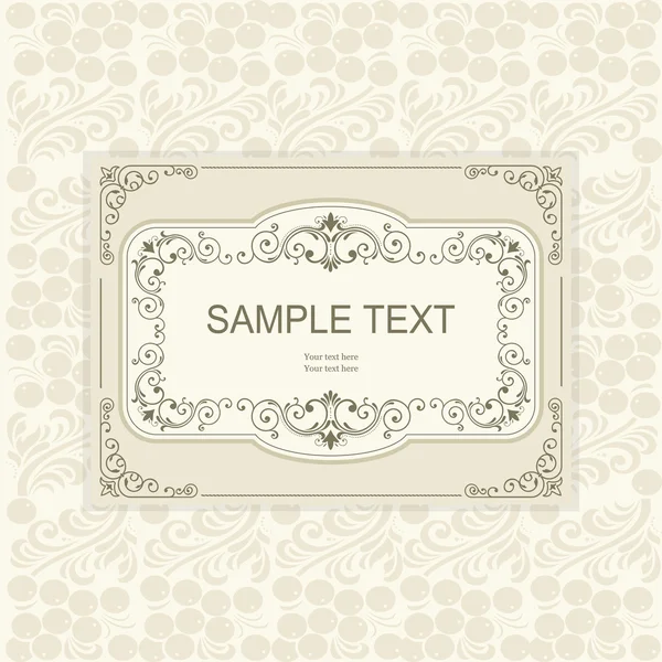 Vintage frame on eastern European traditional seamless pattern w — Stock Vector