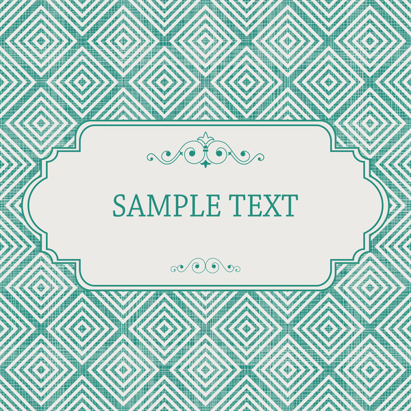 Vintage Frame on Retro Background Design